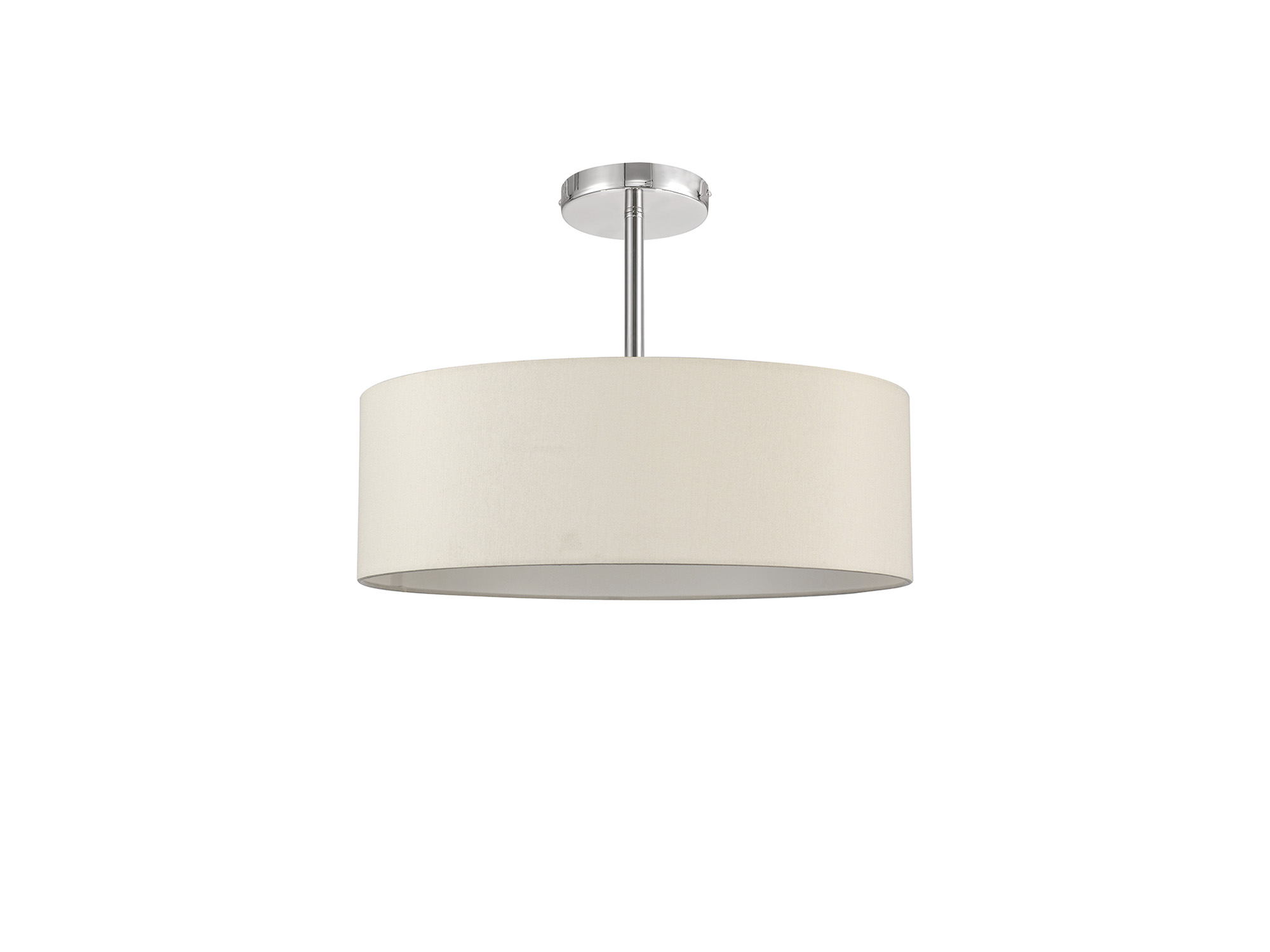 Baymont 45cm Semi Flush 5 Light Polished Chrome, Ivory Pearl DK0722  Deco Baymont